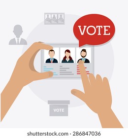 Vote design over white background, vector illustration.