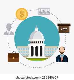 Vote design over white background, vector illustration.