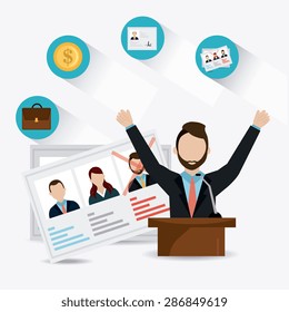 Vote design over white background, vector illustration.