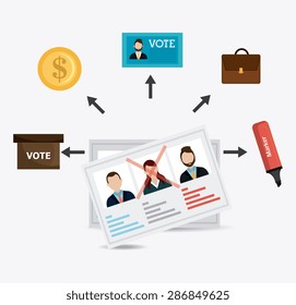 Vote design over white background, vector illustration.