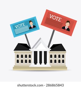 Vote design over white background, vector illustration.