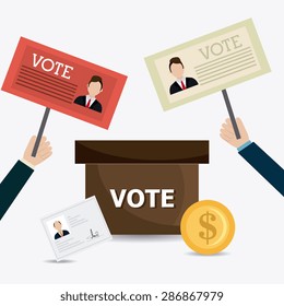 Vote design over white background, vector illustration.