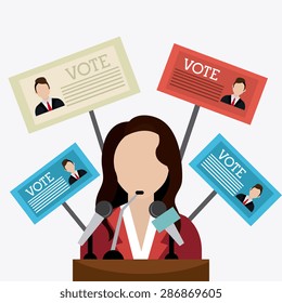 Vote design over white background, vector illustration.