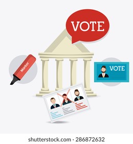 Vote design over white background, vector illustration.