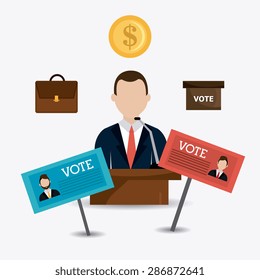 Vote design over white background, vector illustration.