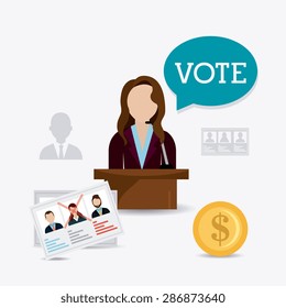 Vote design over white background, vector illustration.