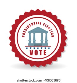 vote design over white background, vector illustration