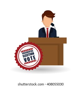 vote design over white background, vector illustration
