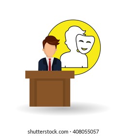 vote design over white background, vector illustration