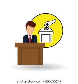 vote design over white background, vector illustration