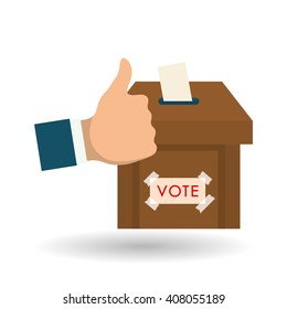 vote design over white background, vector illustration