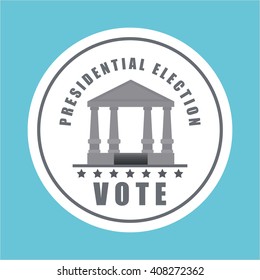 vote design over white background, vector illustration
