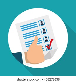 vote design over white background, vector illustration