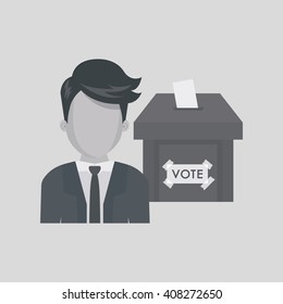 vote design over white background, vector illustration