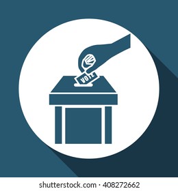vote design over white background, vector illustration