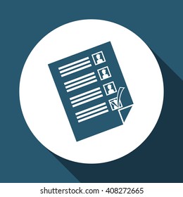 vote design over white background, vector illustration