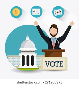 Vote digital design, vector illustration eps 10