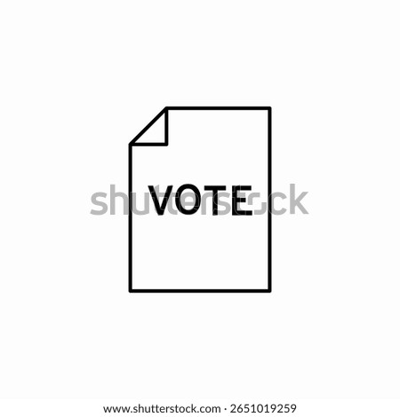 vote document icon sign vector