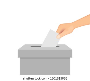 Vote election banner background with Ballot Box 