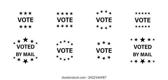 Vote election icon. USA vote, election set icons. Voting US political icon, logotype