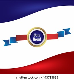 vote election label sticker
