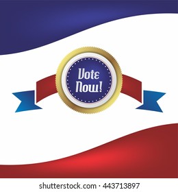 vote election label sticker