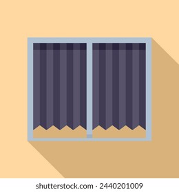 Vote election place icon flat vector. Ballot room. Protest decision