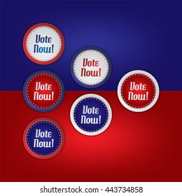 vote election sticker label