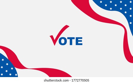 Vote elections American flag abstract background