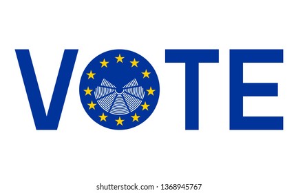 vote, european elections 23-26 may 2019 vector concept