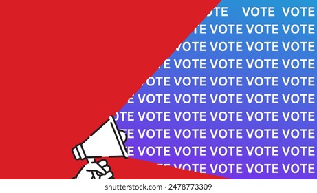 Vote. Every voice matters. Every Vote Matters. Go Vote . Vote For Right .Vector design  for voting 2024. Election voting Design.