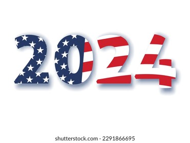 Vote. Every voice matters. Vector banner template for US presidential election. Election day. Usa debate of president voting 2024. Election voting poster. Vote 2024 in USA, banner design