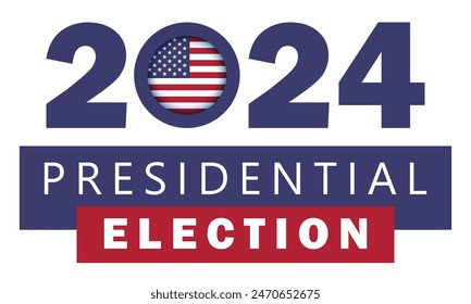 Vote. Every voice matters. Vector banner template for US presidential election. Election day. Usa debate of president voting 2024. Election voting poster. Vote 2024 in USA, banner design
