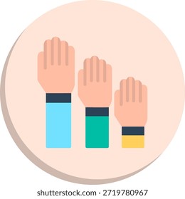 Ícone de Estilo de Círculo Plano de Voto