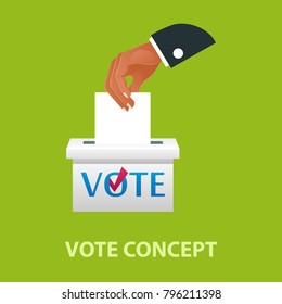 Vote flat concept. Vector illustration. Element template for design.