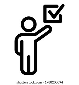 Vote Flat Icon Isolated On White Background