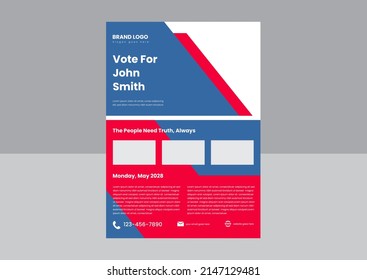 vote flyer poster design template. vote for a better future poster leaflet design template. vote event flyer design vector illustration.