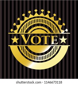 Vote gold badge or emblem