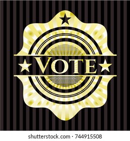 Vote gold emblem