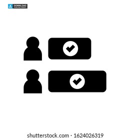 vote graph icon isolated sign symbol vector illustration - high quality black style vector icons
