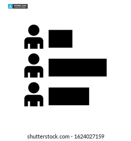 vote graph icon isolated sign symbol vector illustration - high quality black style vector icons
