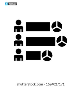vote graph icon isolated sign symbol vector illustration - high quality black style vector icons
