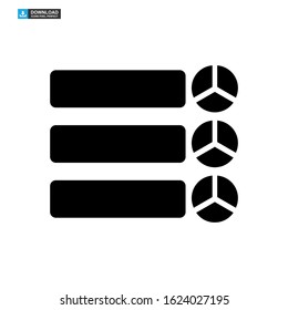 vote graph icon isolated sign symbol vector illustration - high quality black style vector icons

