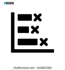 vote graph icon isolated sign symbol vector illustration - high quality black style vector icons

