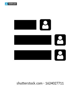 vote graph icon isolated sign symbol vector illustration - high quality black style vector icons

