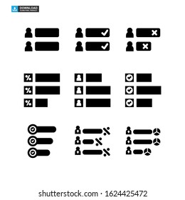 vote graph icon isolated sign symbol vector illustration - Collection of high quality black style vector icons
