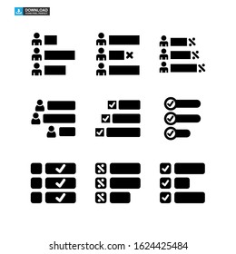 vote graph icon isolated sign symbol vector illustration - Collection of high quality black style vector icons
