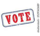 Vote grunge stamp vector isolated on a white background