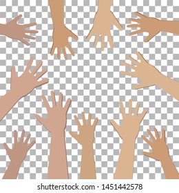 vote hand. up hand . Eps 10.Vector illustration