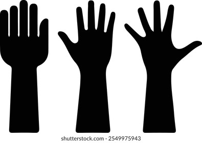 Vote hands icon. Simple illustration of vote hands icon for web design isolated on white background